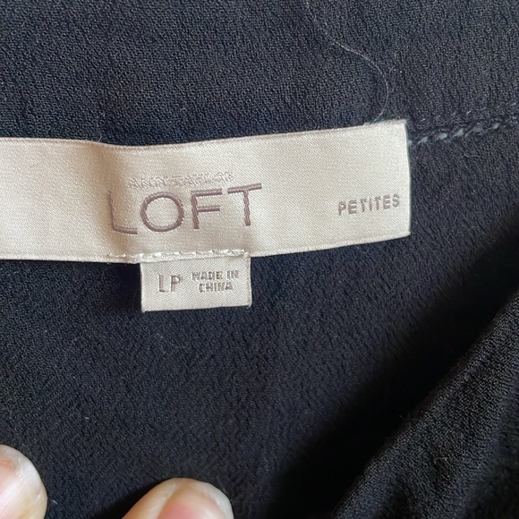 Loft black spaghetti strap peplum blouse - Picture 4 of 5